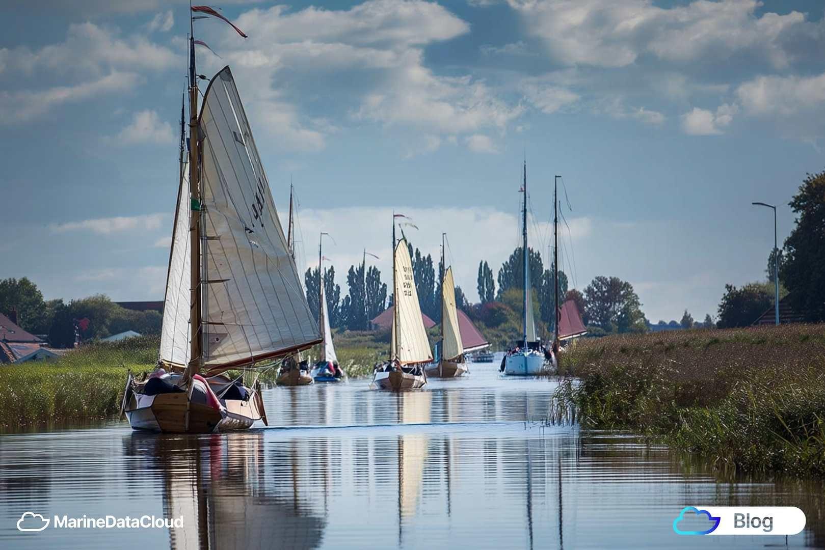 Sail in a typical Boating Itinerary at Frision Lakes